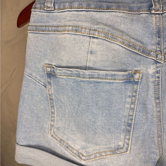 Forever 21 High Waist Light Blue Shorts - Picture 4 of 6